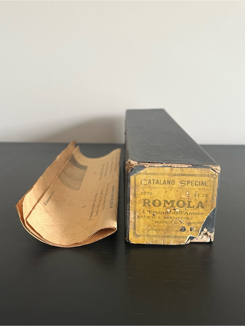Artista Catalano Special Romola Player Piano Roll 2020 Lyric Sheet Antique 1925